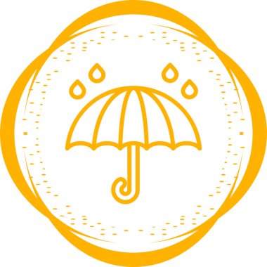 şemsiye ağ simgesi, vektör illüstrasyonu