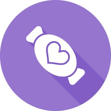 Şeker Web simgesi, basit illüstrasyon 