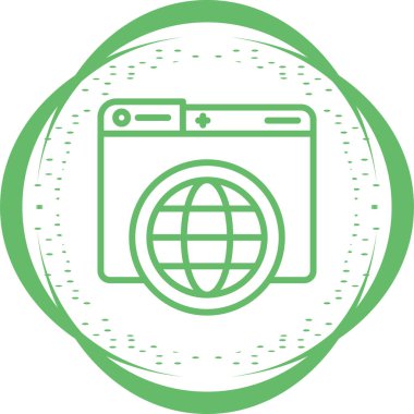 Dünya simgesinin vektör illüstrasyonu 