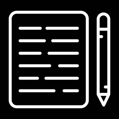 Belge Düzenleme simgesi, vektör illüstrasyonu basit tasarım