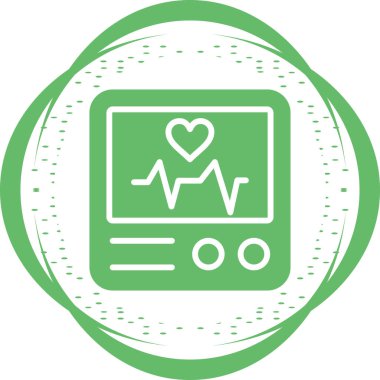 Kalp Atışı İzleyici web simgesi, basit vektör illüstrasyonu 