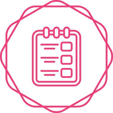 Pano simgesine sahip görev listesi, basit biçim, vektör illüstrasyonu 