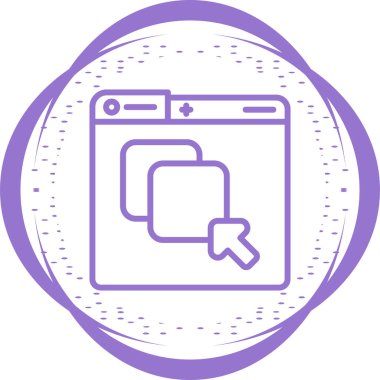 Grafik Tasarım Web simgesi vektör illüstrasyonu