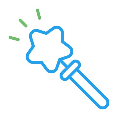 Sihirli Değnek Modern simgesinin vektör çizimi     