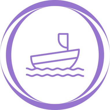 Tekne. Web simgesi basit illüstrasyon