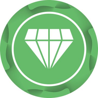 Elmas simgesi, mücevher işareti, vektör illüstrasyonu 