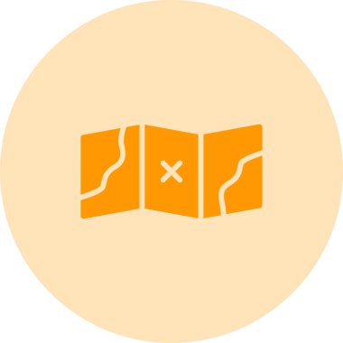 harita simgesinin vektör illüstrasyonu 