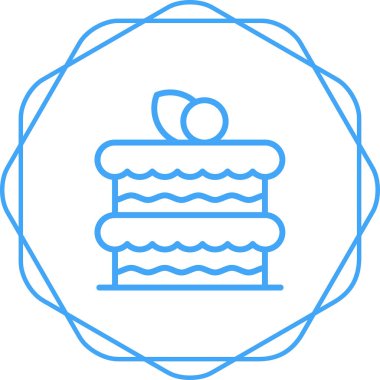 kek web simgesi, basit vektör illüstrasyonu