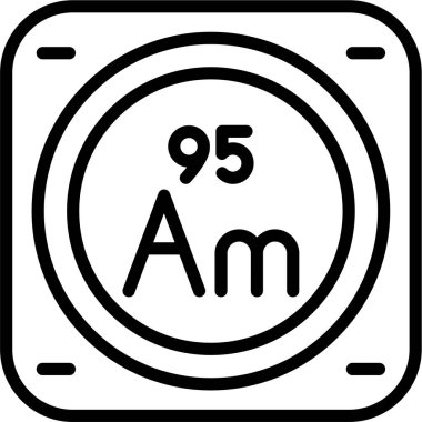 Kimyasal Element Web simgesi vektör çizimi