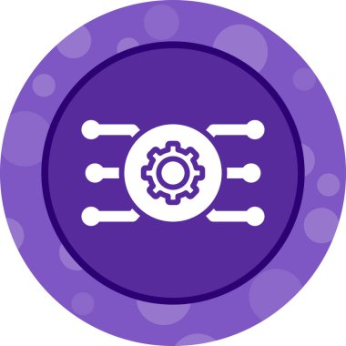 Beyaz Arkaplanda Ağ Yapılandırma Simgesi 