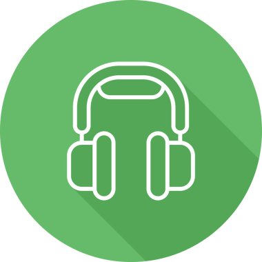 kulaklıklar web simgesi, vektör illüstrasyonu