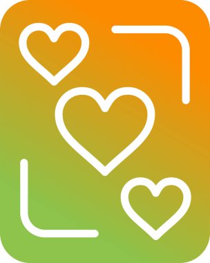 Kart web simgesi oynanıyor, basit vektör illüstrasyonu