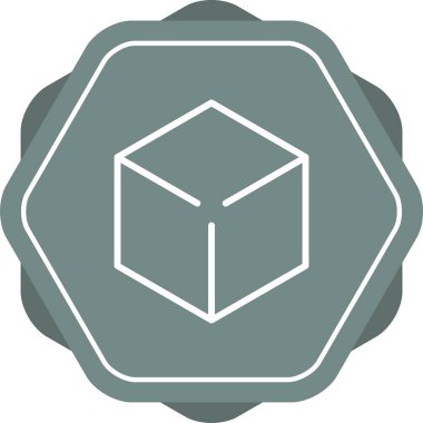 küp web simgesi vektör illüstrasyonu