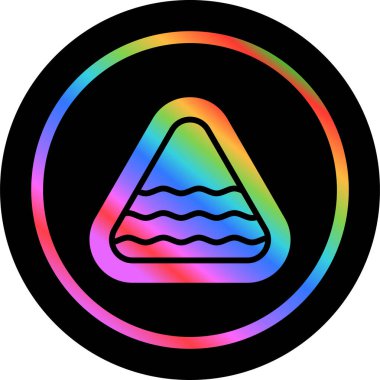 Uyarı levhası. Web simgesi vektör illüstrasyonu