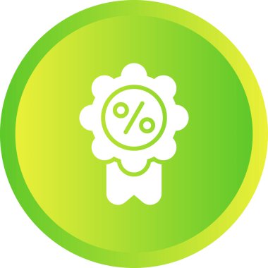 Rozet Yüzdesi simgesi ana hatları vektörü 