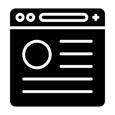 Web tarayıcı simgesi, vektör illüstrasyonu basit tasarım