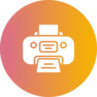 Yazıcı simgesinin vektör illüstrasyonu 