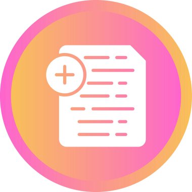 Belge Ekle simge, vektör illüstrasyonu basit tasarım