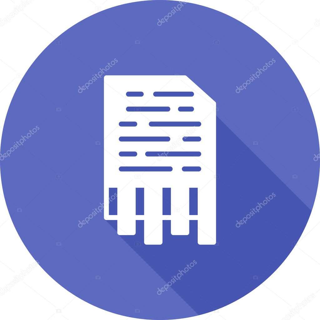 Shredding web icon, simple vector illustration