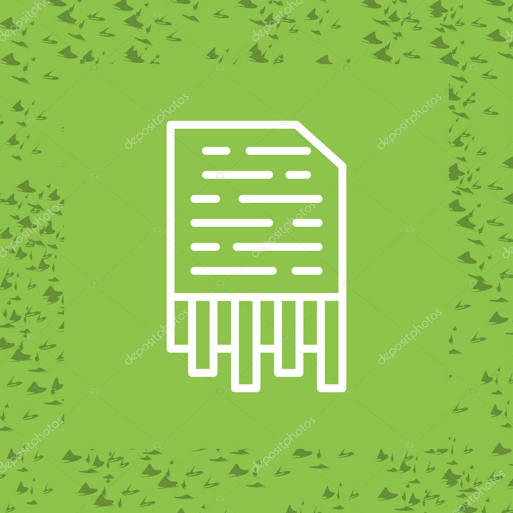 Shredding web icon, simple vector illustration