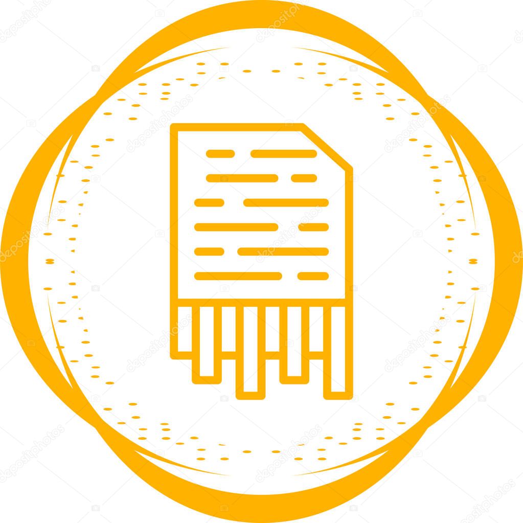 Shredding web icon, simple vector illustration