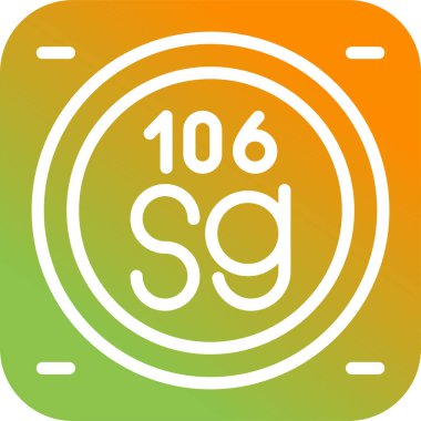 Kimyasal Element Web simgesi vektör çizimi