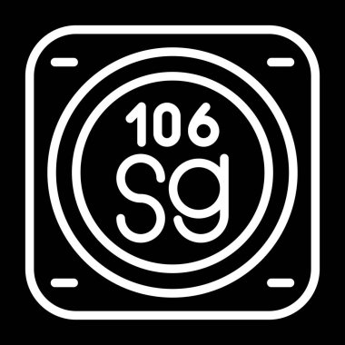 Kimyasal Element Web simgesi vektör çizimi