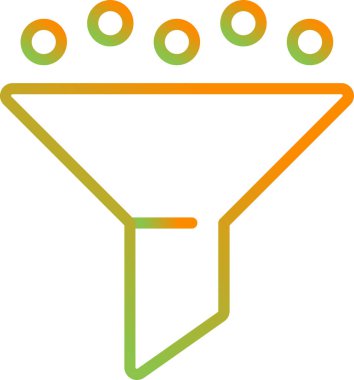 Filtre ağ simgesi, basit vektör illüstrasyonu