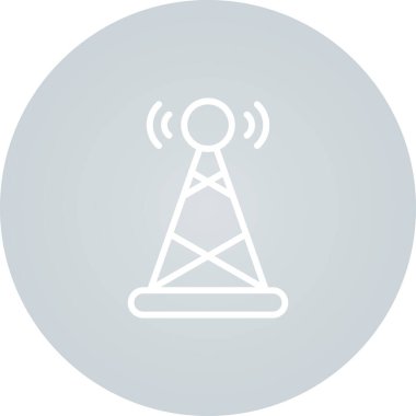 Bluetooth FM Verici. Web simgesi basit illüstrasyon