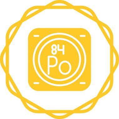 Kimyasal Element Web simgesi vektör çizimi