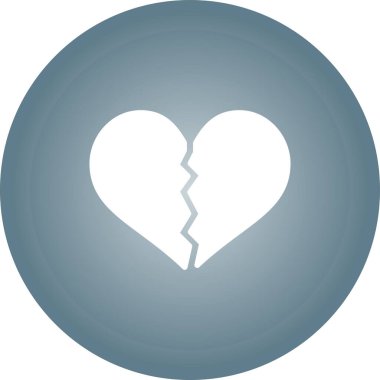 Kırık kalp ağı simgesi, vektör illüstrasyonu