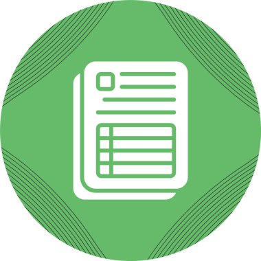 Hesap tablosu simgesi, basit vektör illüstrasyonu