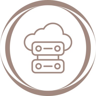 Modern Veri Merkezi simgesinin vektör illüstrasyonu     