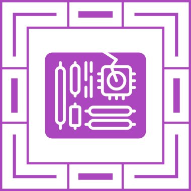 Anakart. Web simgesi basit illüstrasyon