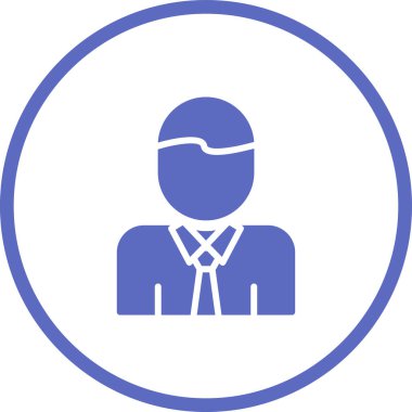 Muhasebeci avatar simgesinin vektör çizimi