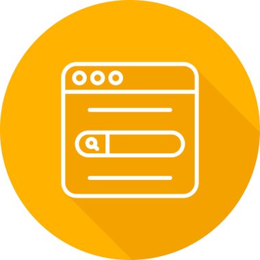 Arama motoru optimizasyon simgesi, vektör illüstrasyonu basit tasarım