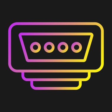 vga port simgesi web illüstrasyonu