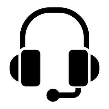 kulaklık web simgesi, vektör çizim
