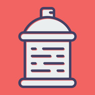 Sprey kutusu. Web simgesi basit illüstrasyon