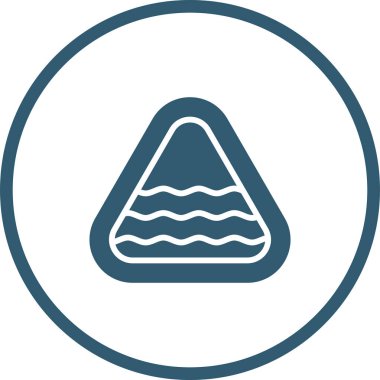 Uyarı levhası. Web simgesi vektör illüstrasyonu