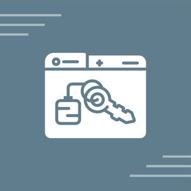 anahtar simgesi, vektör illüstrasyonu 