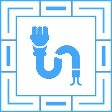 Kırık Kablo simgesi vektör illüstrasyonu 