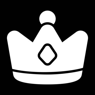 Taç simgesi, ağ basit illüstrasyon