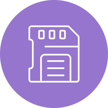 Sd Card web simgesi, basit vektör illüstrasyonu