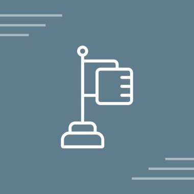 bayrak web simgesi, vektör illüstrasyonu