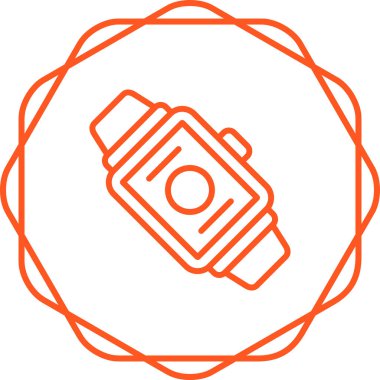 Smart Watch web simgesi, basit vektör illüstrasyonu