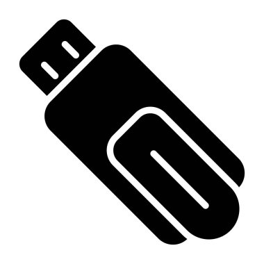 usb flash disk simgesinin vektör çizimi 