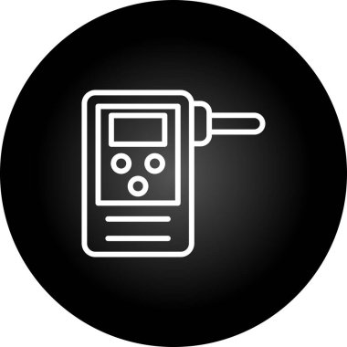 Breathalyzer web simgesinin vektör illüstrasyonu
