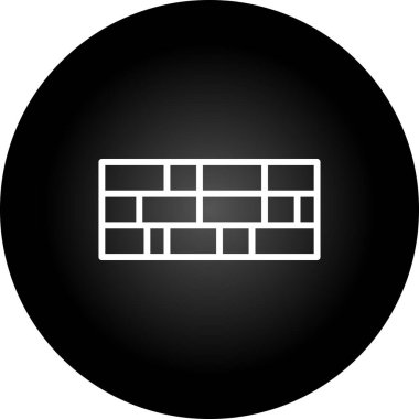 Tuğla duvar simge vektör çizim 