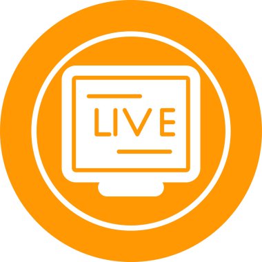 Live Stream modern simgesinin vektör illüstrasyonu